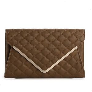 FINAL PRICE Brown Quilted Clutch